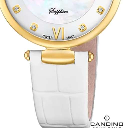 Candino Damenuhr Leder weiß Candino Elegance Armbanduhr UC4670/3