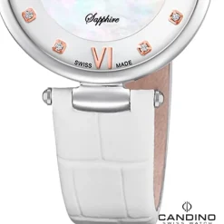 Candino Damenuhr Leder weiß Candino Elegance Armbanduhr UC4669/3