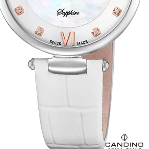 Candino Damenuhr Leder weiß Candino Elegance Armbanduhr UC4669/3