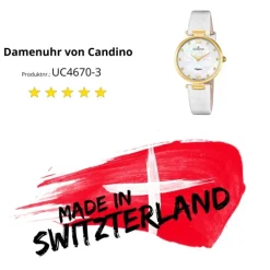 Candino Damenuhr Leder weiß Candino Elegance Armbanduhr UC4670/3