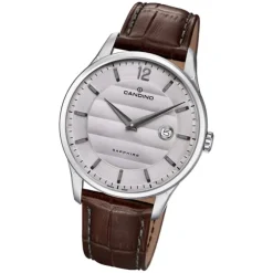 Candino Herren Armbanduhr Classic Timeless C4638/2 Quarz Leder braun UC4638/2