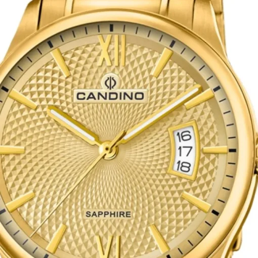 Candino Herren Armband-Uhr Classic Timeless C4692/2 Edelstahl gold UC4692/2