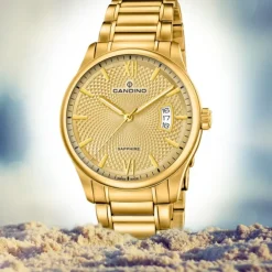 Candino Herren Armband-Uhr Classic Timeless C4692/2 Edelstahl gold UC4692/2