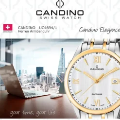 Candino Herren Armbanduhr Couple C4694/1 Quarz Edelstahl silber gold UC4694/1