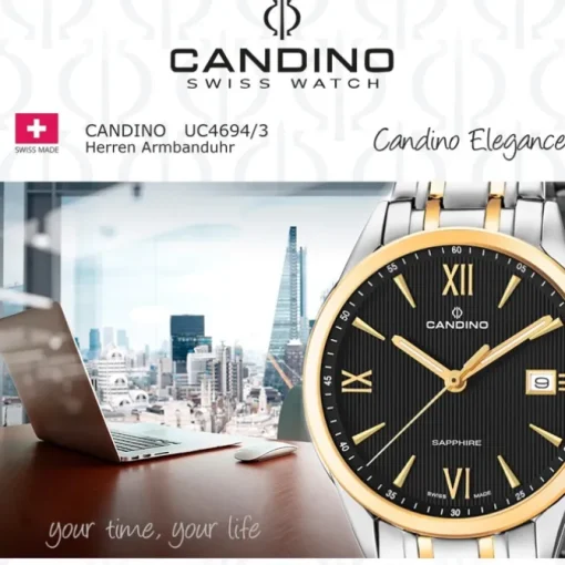 Candino Herren Armbanduhr Couple C4694/3 Quarz Edelstahl silber gold UC4694/3