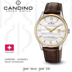 Candino Herren Armbanduhr Classic Timeless C4640/1 Quarz Leder braun UC4640/1