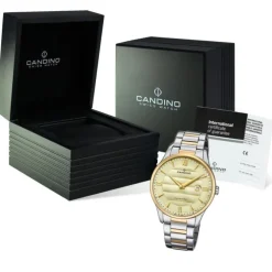 Candino Herren Armbanduhr Classic C4639/2 Edelstahl Quarz silber gold UC4639/2
