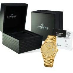 Candino Herren Armband-Uhr Classic Timeless C4692/2 Edelstahl gold UC4692/2