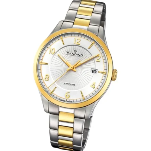 Candino Herren-Armbanduhr Edelstahl silber gold C4631/1 Quarz Klassisch UC4631/1