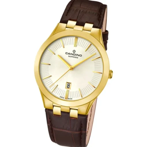Candino Herren-Armbanduhr Timeless analog Quarz Leder UC4542/1