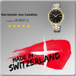 Candino Herren-Armbanduhr Edelstahl silber gold C4631/2 Quarz Klassisch UC4631/2