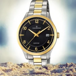 Candino Herren-Armbanduhr Edelstahl silber gold C4631/2 Quarz Klassisch UC4631/2