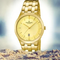 Candino Herren-Armbanduhr Timeless analog Quarz Edelstahl Gelbgold PVD UC4541/2