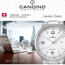 Candino Herren-Armbanduhr Timeless analog Quarz Edelstahl 316 L UC4510/1