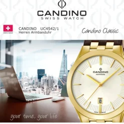 Candino Herren-Armbanduhr Timeless analog Quarz Leder UC4542/1