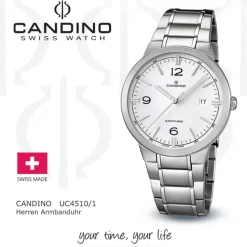 Candino Herren-Armbanduhr Timeless analog Quarz Edelstahl 316 L UC4510/1