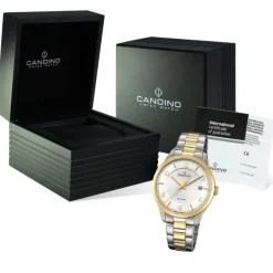 Candino Herren-Armbanduhr Edelstahl silber gold C4631/1 Quarz Klassisch UC4631/1