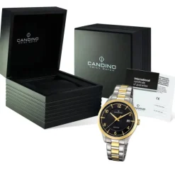 Candino Herren-Armbanduhr Edelstahl silber gold C4631/2 Quarz Klassisch UC4631/2