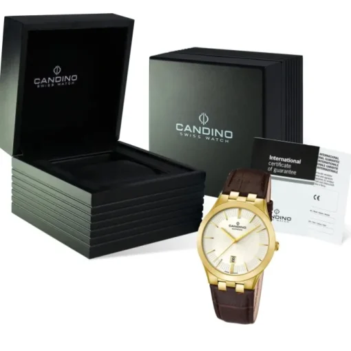 Candino Herren-Armbanduhr Timeless analog Quarz Leder UC4542/1