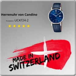 Candino Herrenuhr Classic C4724/2 Armbanduhr Edelstahl blau UC4724/2