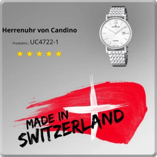 Candino Herrenuhr Classic C4722/1 Armbanduhr Edelstahl silber UC4722/1