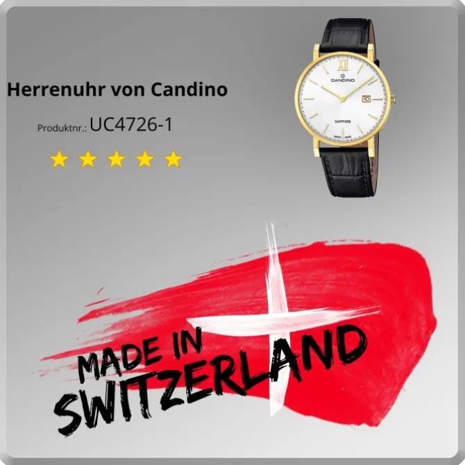 Candino Herrenuhr Classic C4726/1 Armbanduhr Edelstahl schwarz UC4726/1