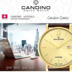 Candino Herrenuhr Classic C4726/2 Armbanduhr Edelstahl dunkelbraun UC4726/2