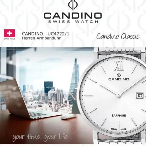 Candino Herrenuhr Classic C4722/1 Armbanduhr Edelstahl silber UC4722/1