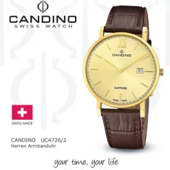 Candino Herrenuhr Classic C4726/2 Armbanduhr Edelstahl dunkelbraun UC4726/2