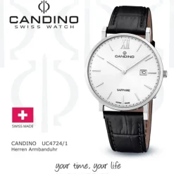 Candino Herrenuhr Classic C4724/1 Armbanduhr Edelstahl schwarz UC4724/1