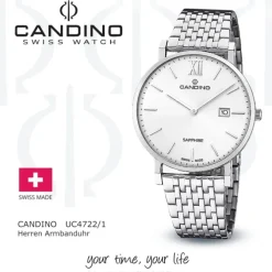 Candino Herrenuhr Classic C4722/1 Armbanduhr Edelstahl silber UC4722/1