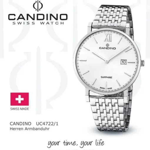 Candino Herrenuhr Classic C4722/1 Armbanduhr Edelstahl silber UC4722/1
