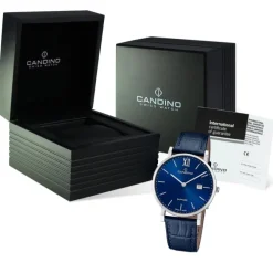 Candino Herrenuhr Classic C4724/2 Armbanduhr Edelstahl blau UC4724/2