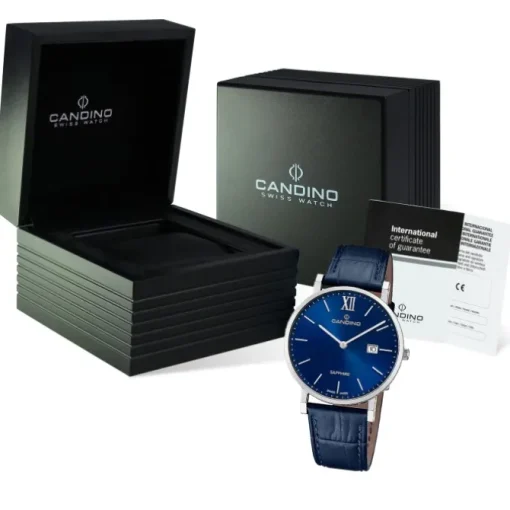 Candino Herrenuhr Classic C4724/2 Armbanduhr Edelstahl blau UC4724/2