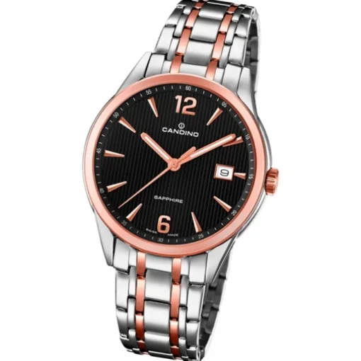 Candino Herren-Uhr Edelstahl silber roségold C4616/3 Quarz Klassisch UC4616/3