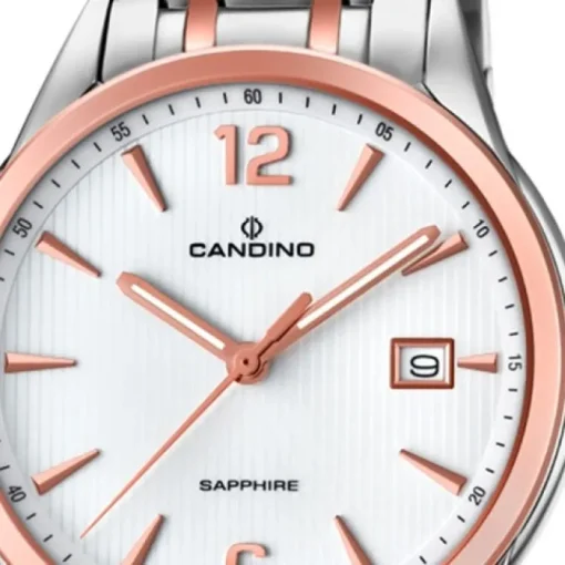 Candino Herren-Uhr Edelstahl silber roségold C4616/2 Quarz Klassisch UC4616/2