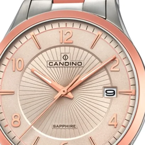 Candino Herren-Uhr Edelstahl silber roségold C4609/2 Quarz Klassisch UC4609/2