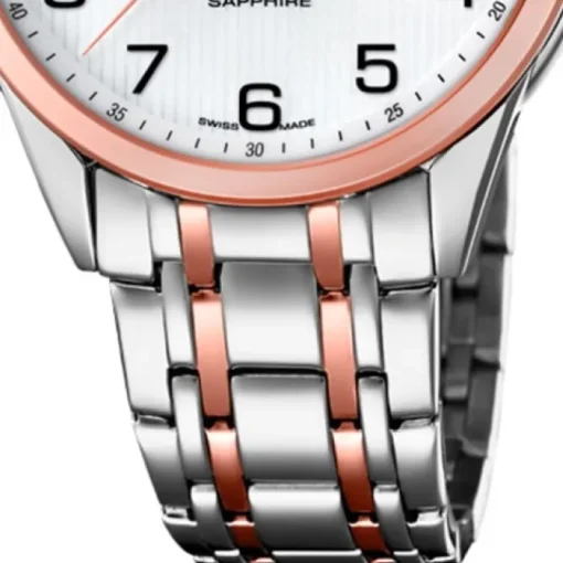 Candino Herren-Uhr Edelstahl silber roségold C4616/1 Quarz Klassisch UC4616/1