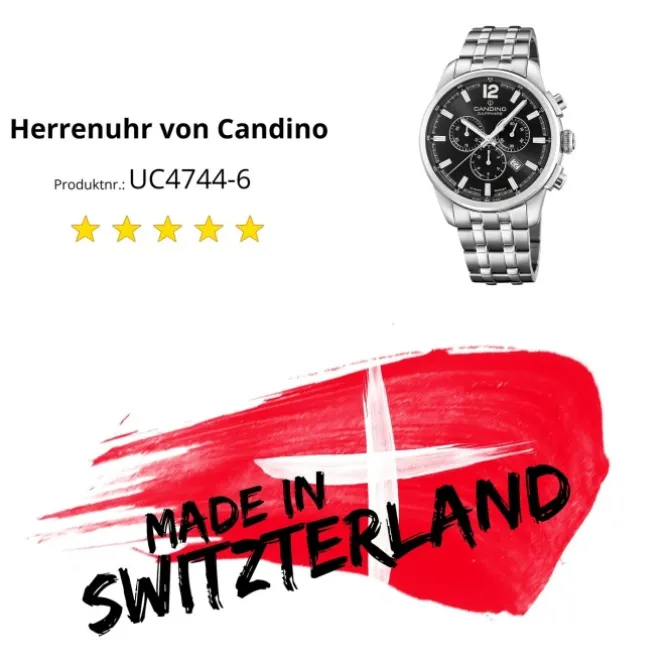Candino Herrenuhr Edelstahl silber Candino Sport Armbanduhr UC4744/6