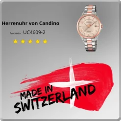 Candino Herren-Uhr Edelstahl silber roségold C4609/2 Quarz Klassisch UC4609/2