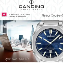 Candino Herrenuhr Edelstahl silber Candino Sport Armbanduhr UC4754/2