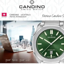Candino Herrenuhr Edelstahl silber Candino Sport Armbanduhr UC4754/3