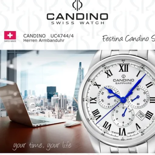 Candino Herrenuhr Edelstahl silber Candino Sport Armbanduhr UC4744/4