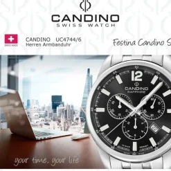Candino Herrenuhr Edelstahl silber Candino Sport Armbanduhr UC4744/6