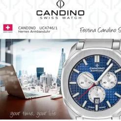 Candino Herrenuhr Edelstahl silber Candino Sport Armbanduhr UC4746/1