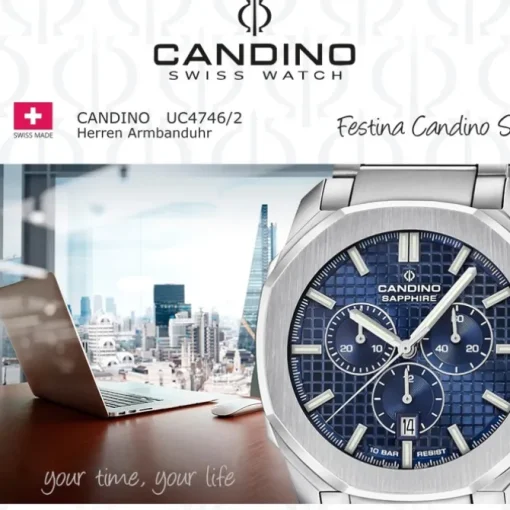 Candino Herrenuhr Edelstahl silber Candino Sport Armbanduhr UC4746/2