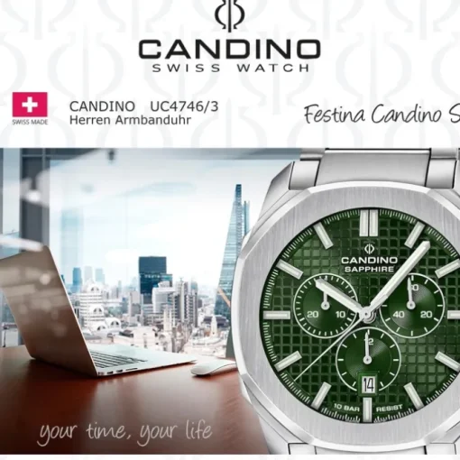 Candino Herrenuhr Edelstahl silber Candino Sport Armbanduhr UC4746/3