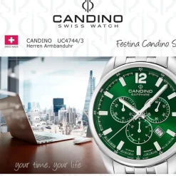 Candino Herrenuhr Edelstahl silber Candino Sport Armbanduhr UC4744/3