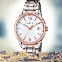 Candino Herren-Uhr Edelstahl silber roségold C4616/2 Quarz Klassisch UC4616/2