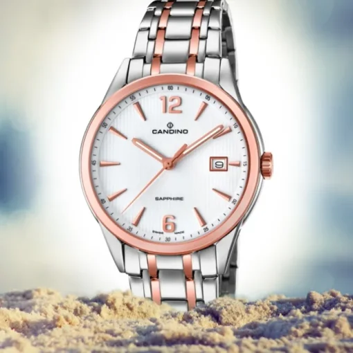 Candino Herren-Uhr Edelstahl silber roségold C4616/2 Quarz Klassisch UC4616/2